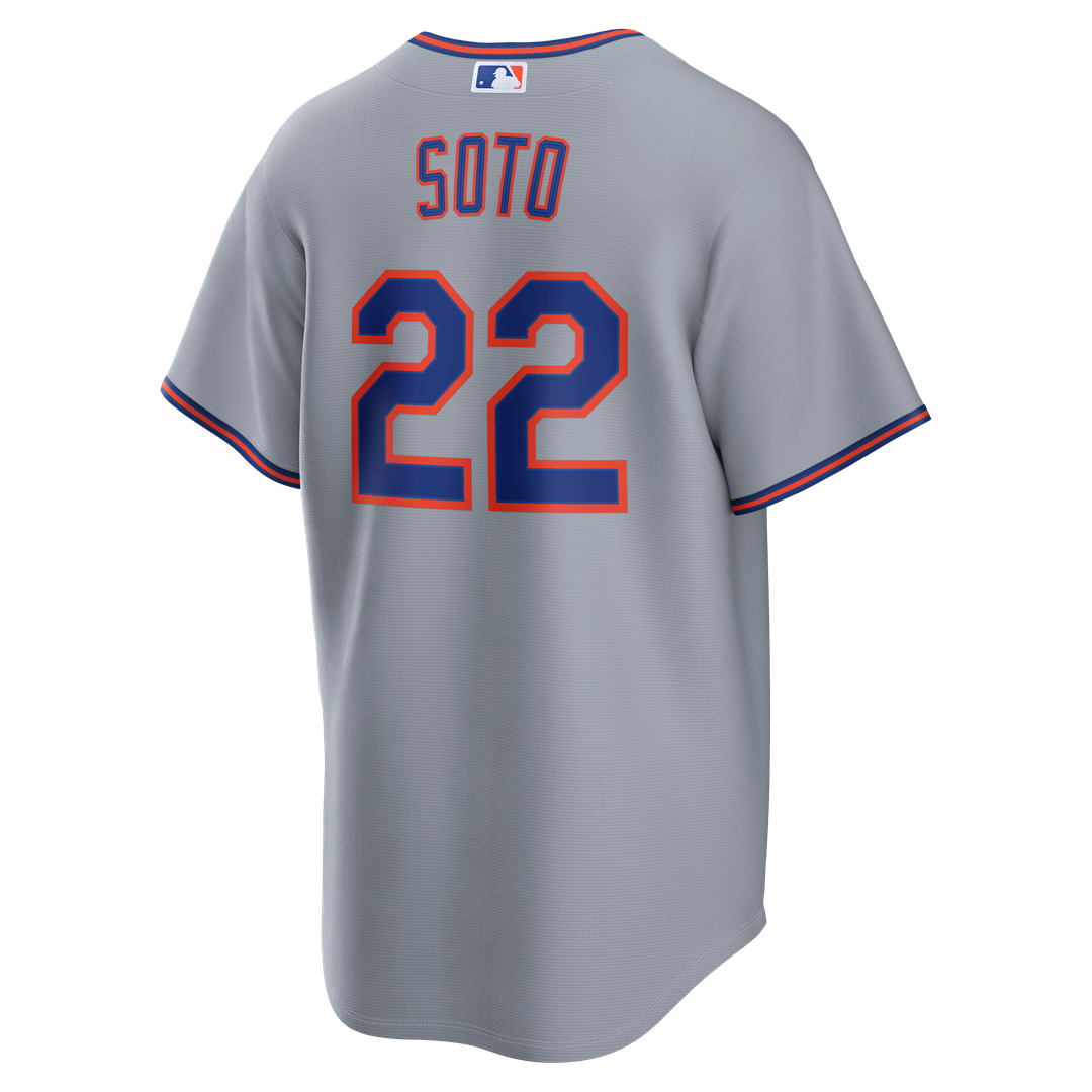 New York Mets Nike Juan Soto Road Replica Baseball Jersey - Gray
