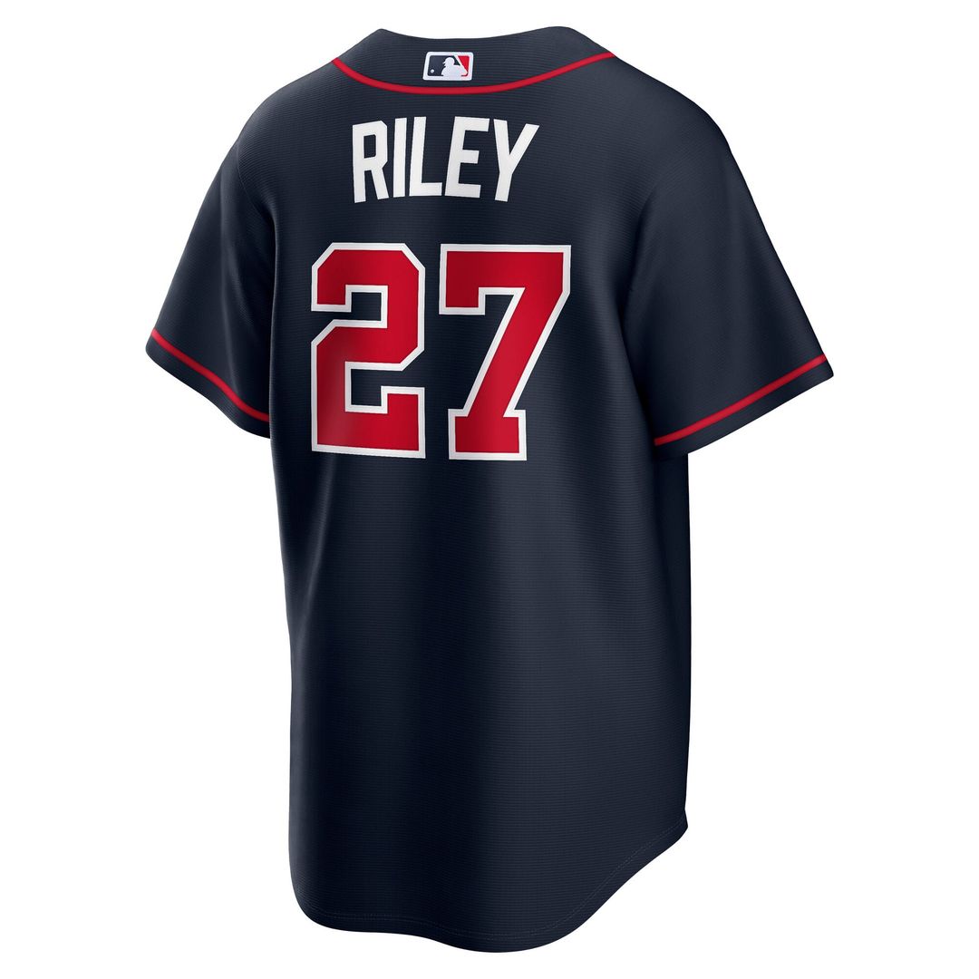 Atlanta Braves Nike Austin Riley Alternate Replica Baseball Jersey - Navy
