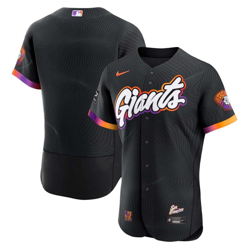 San Francisco Giants Nike Anthracite City Connect Authentic Sponsor Patch Baseball Jersey