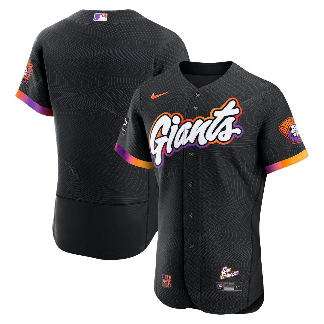 San Francisco Giants Nike Anthracite City Connect Authentic Sponsor Patch Baseball Jersey