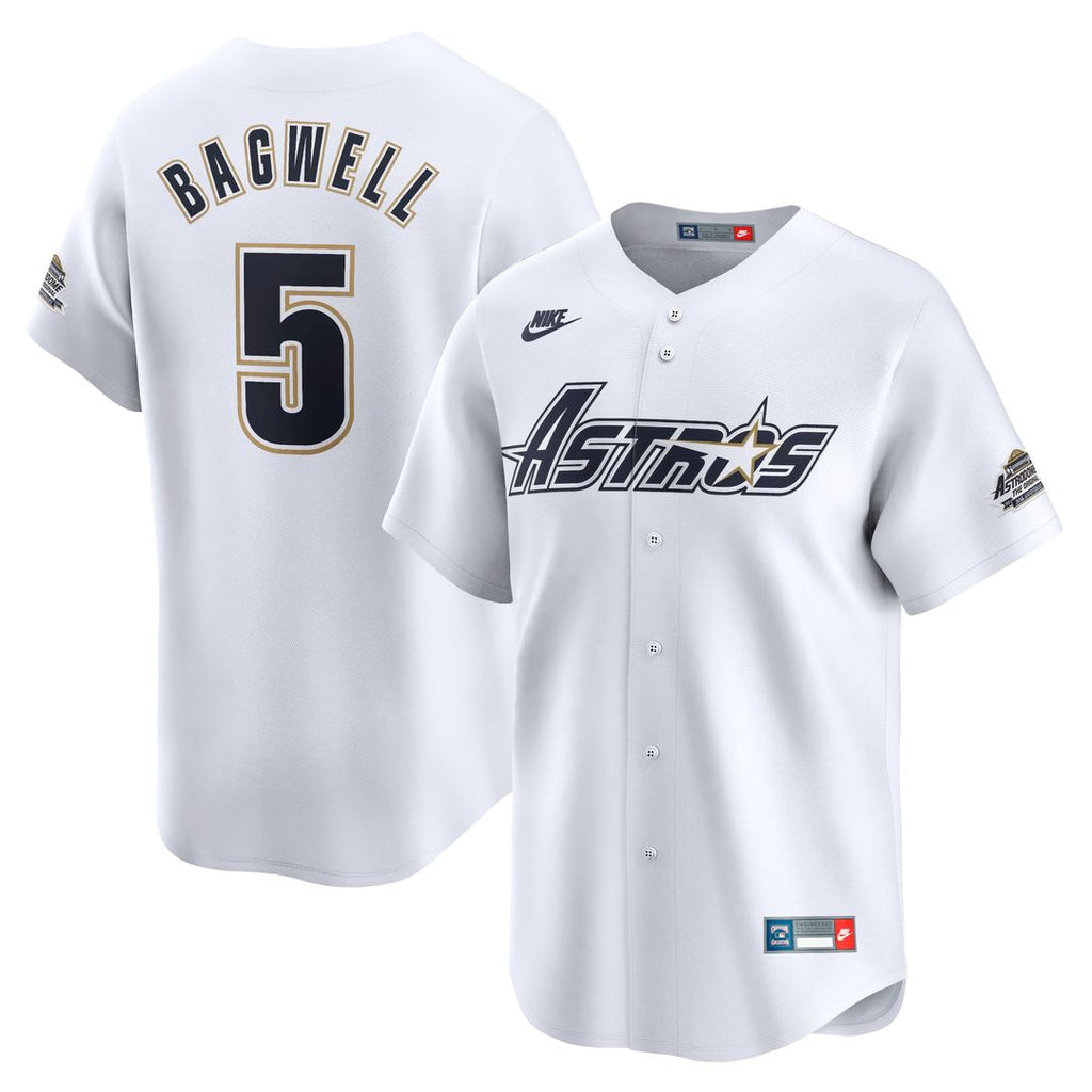 Houston Astros Nike Jeff Bagwell Throwback Cooperstown Collection Limited Baseball Jersey - White