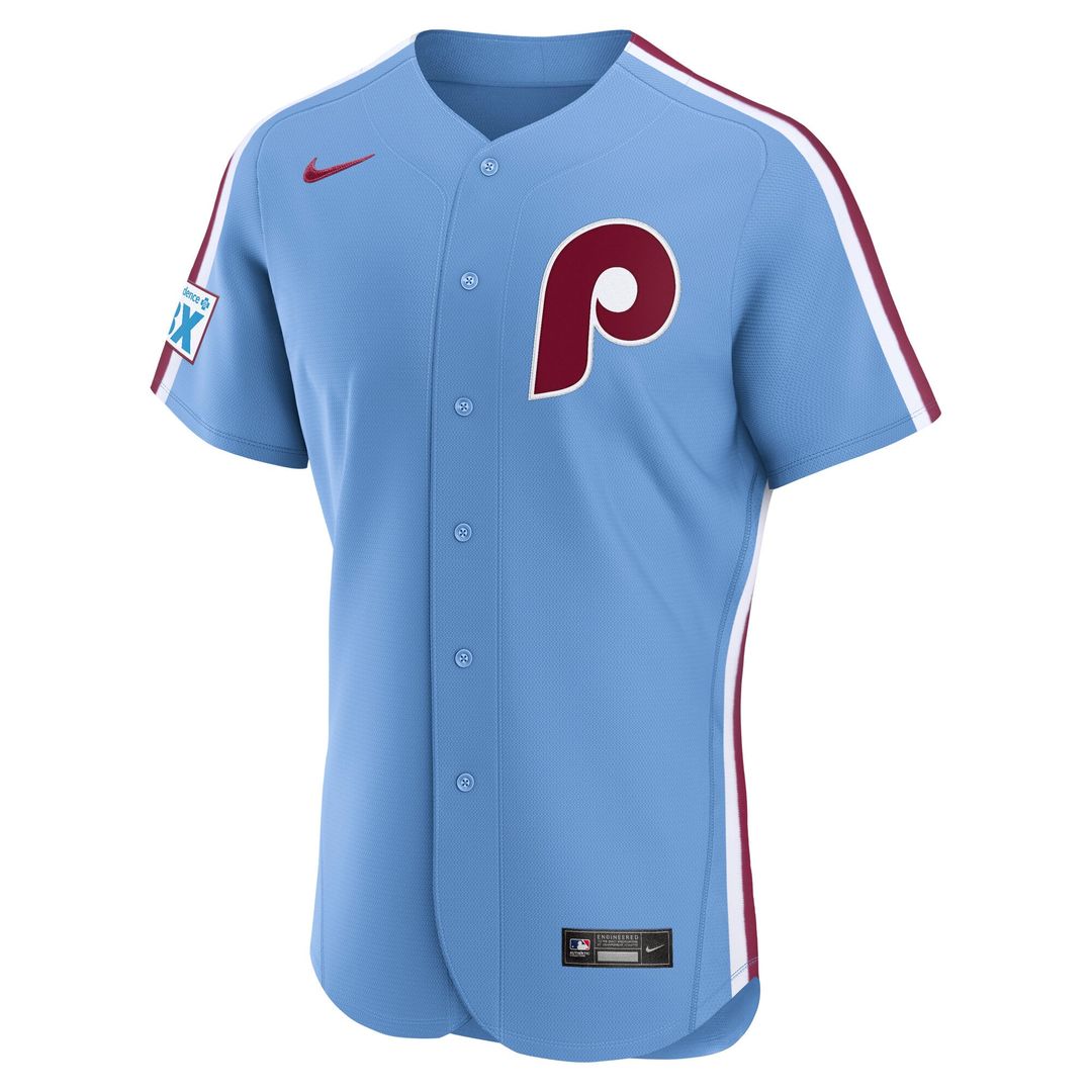 Philadelphia Phillies Nike Home Sponsor Patch Authentic Baseball Jersey - White