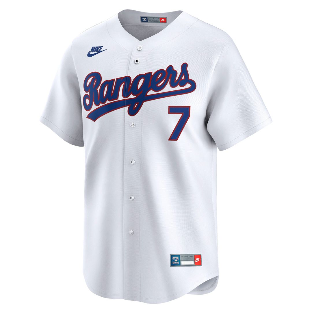 Texas Rangers Nike Ivan Rodriguez Throwback Cooperstown Collection Limited Baseball Jersey - White