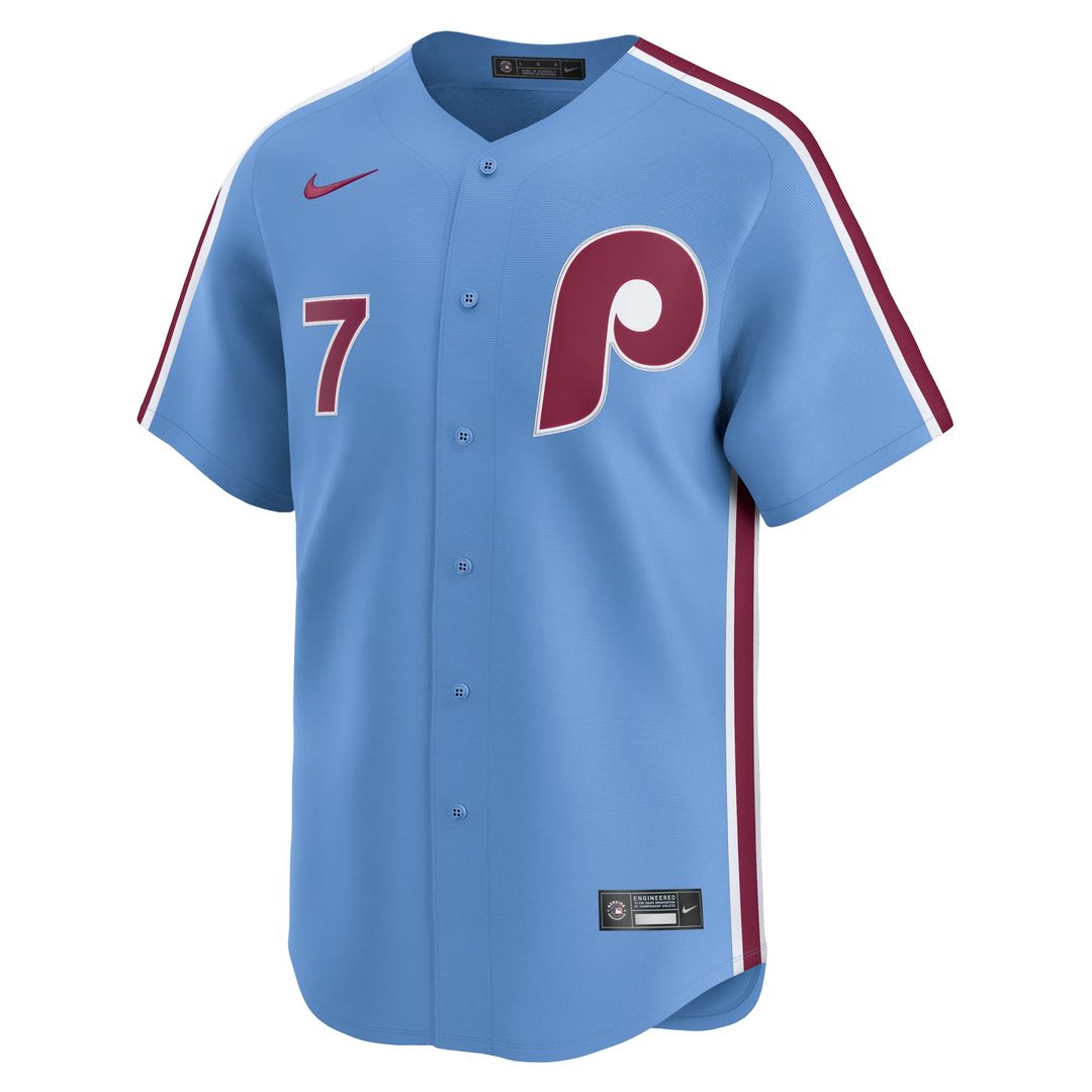 Philadelphia Phillies Nike Trea Turner Alternate Limited Baseball Jersey - Light Blue