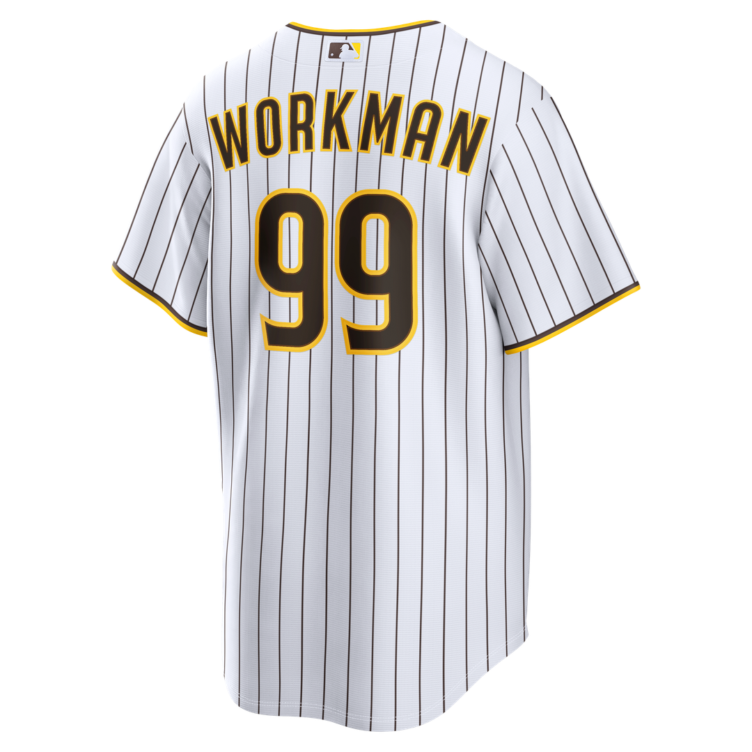 San Diego Padres Nike Gage Workman Home Replica Baseball Jersey - White