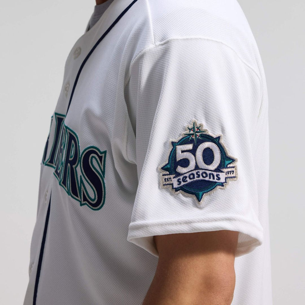 Seattle Mariners Nike 50th Anniversary Patch Home Authentic Baseball Jersey - White