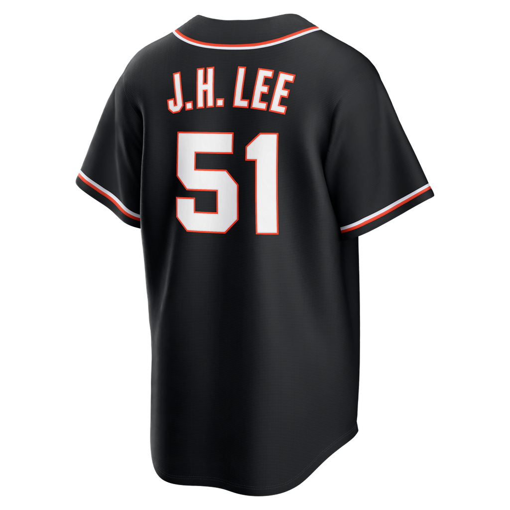 San Francisco Giants Nike Jung Hoo Lee Fashion Replica Black Out Baseball Jersey