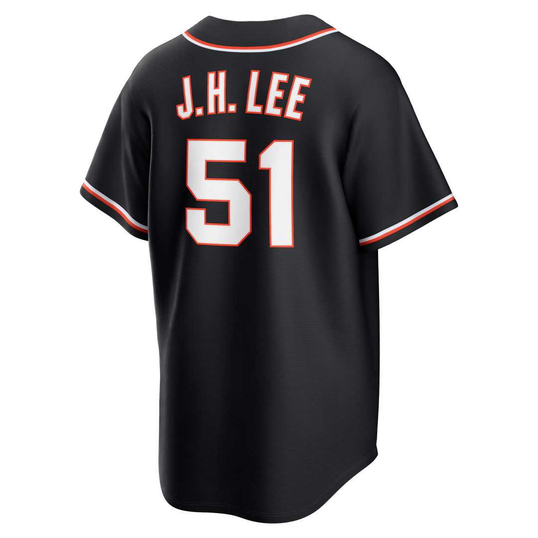 San Francisco Giants Nike Jung Hoo Lee Fashion Replica Black Out Baseball Jersey