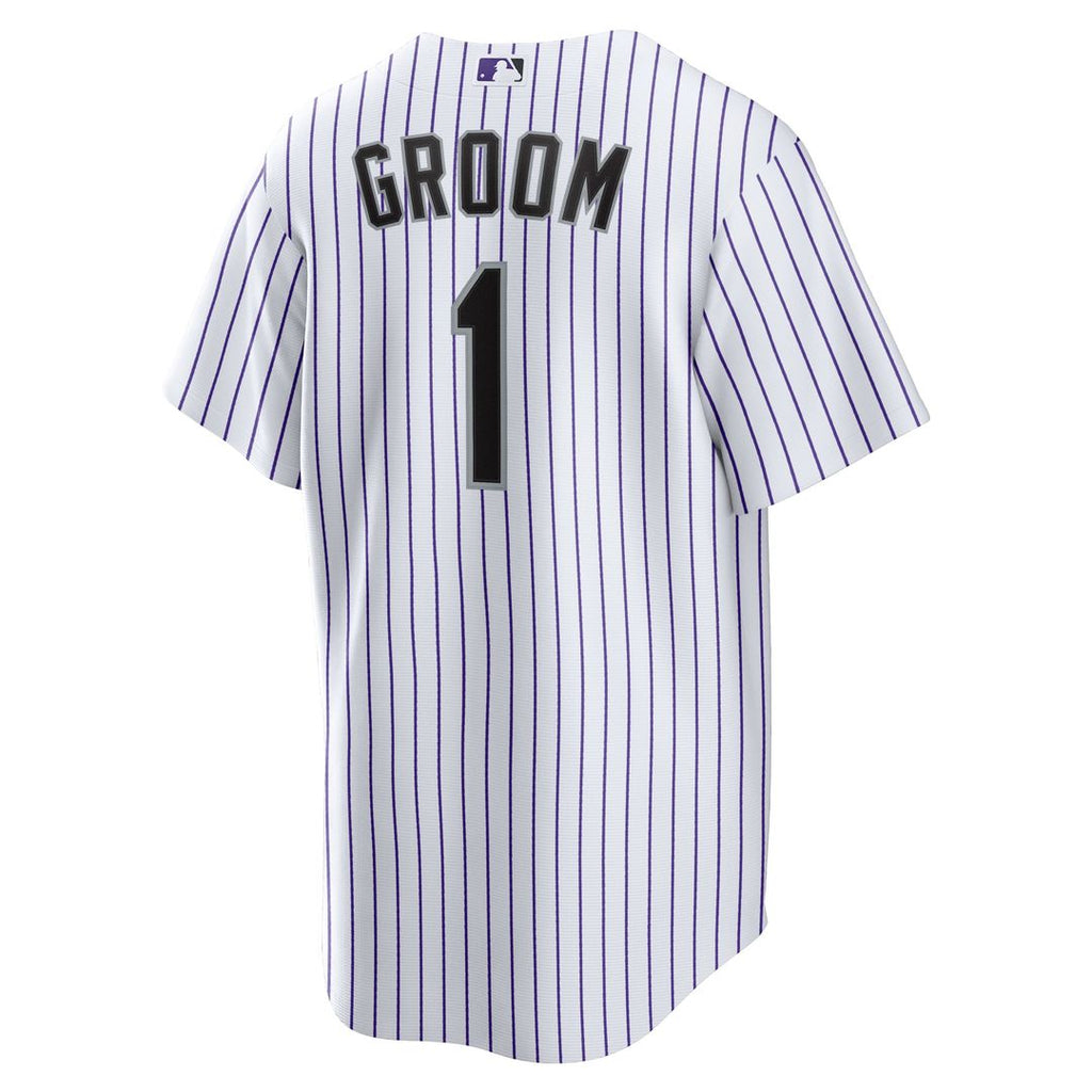 Colorado Rockies Nike #1 Groom Home Replica Baseball Jersey - White