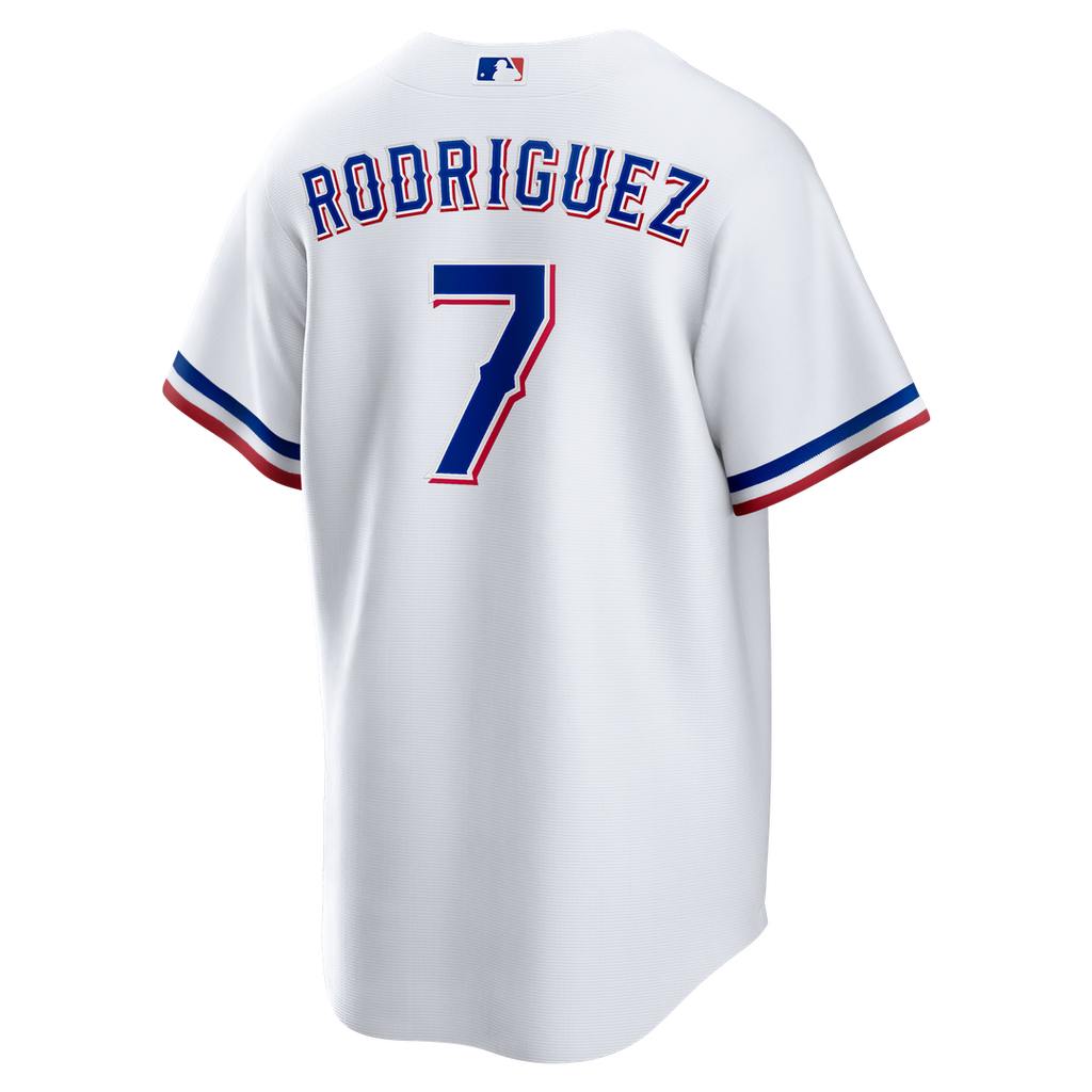 Texas Rangers Nike Ivan Rodriguez Home Retired Player Replica Baseball Jersey - White