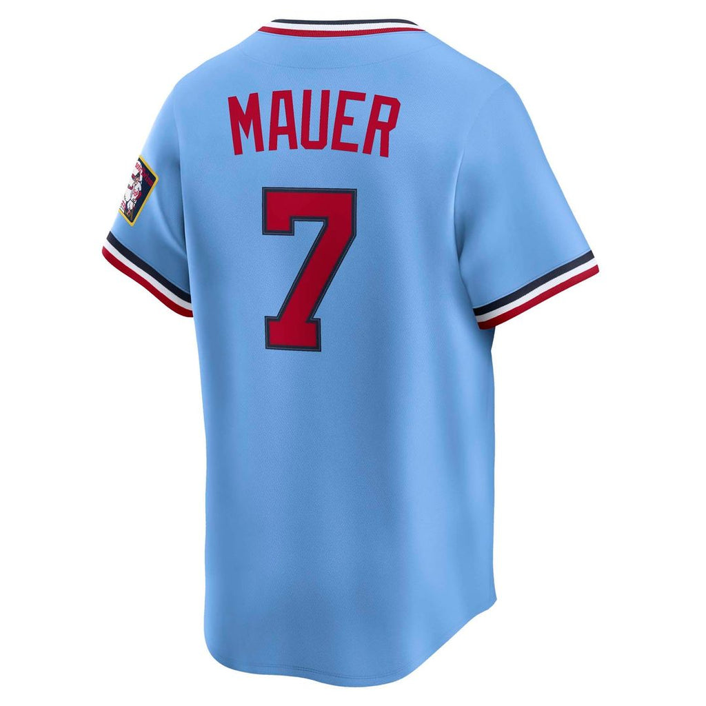 Minnesota Twins Nike Joe Mauer Throwback Cooperstown Collection Limited Baseball Jersey - Light Blue