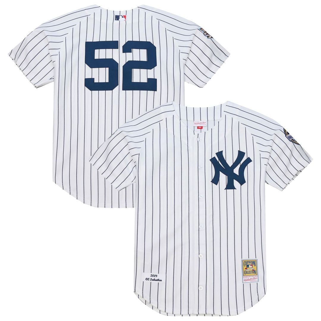 New York Yankees Mitchell & Ness CC Sabathia 2009 Cooperstown Collection Authentic Baseball Jersey - White