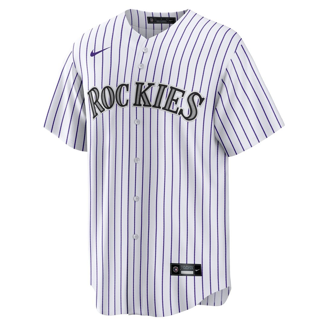Colorado Rockies Nike Jordan Beck Home Replica Baseball Jersey - White