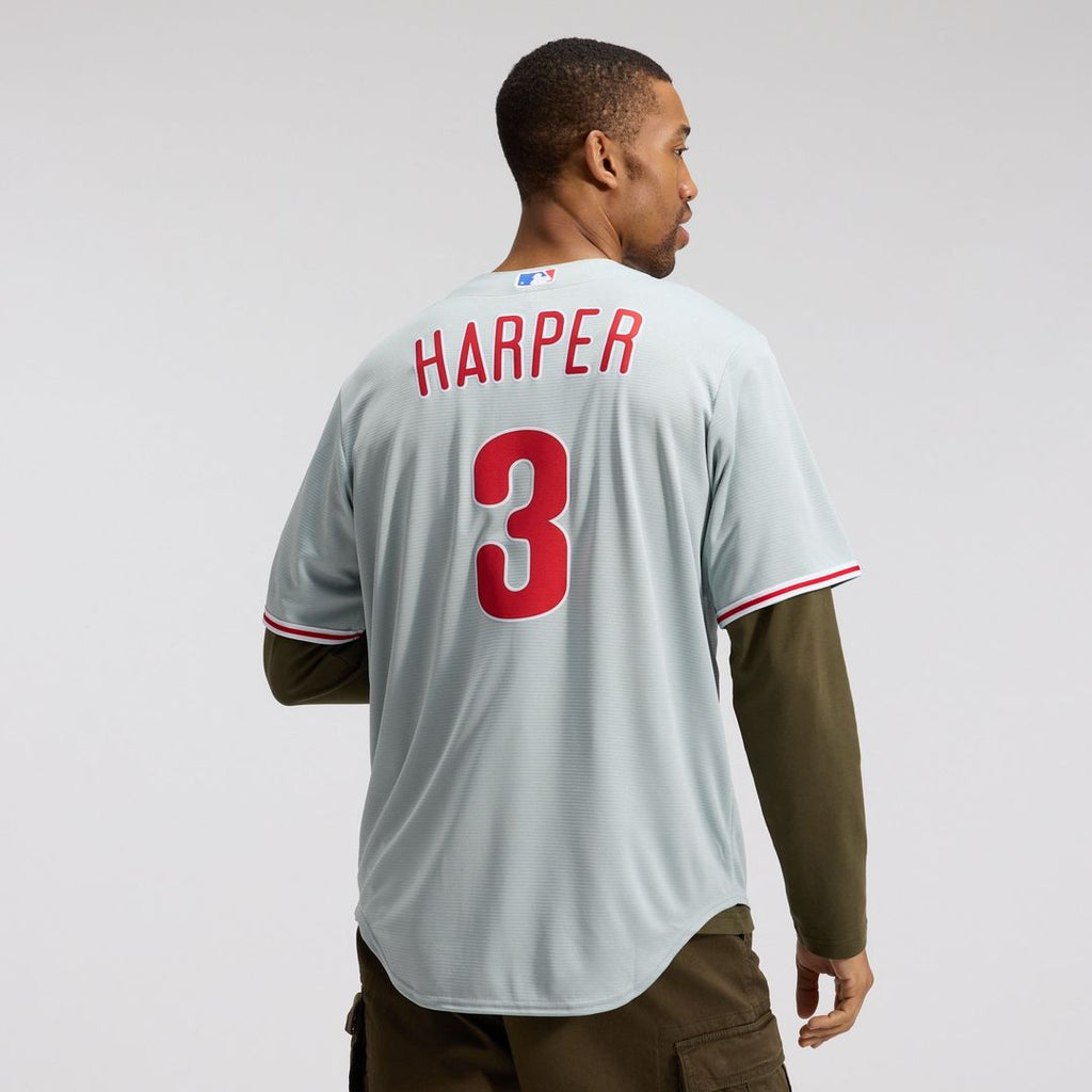 Philadelphia Phillies Nike Bryce Harper Road Replica Baseball Jersey - Gray