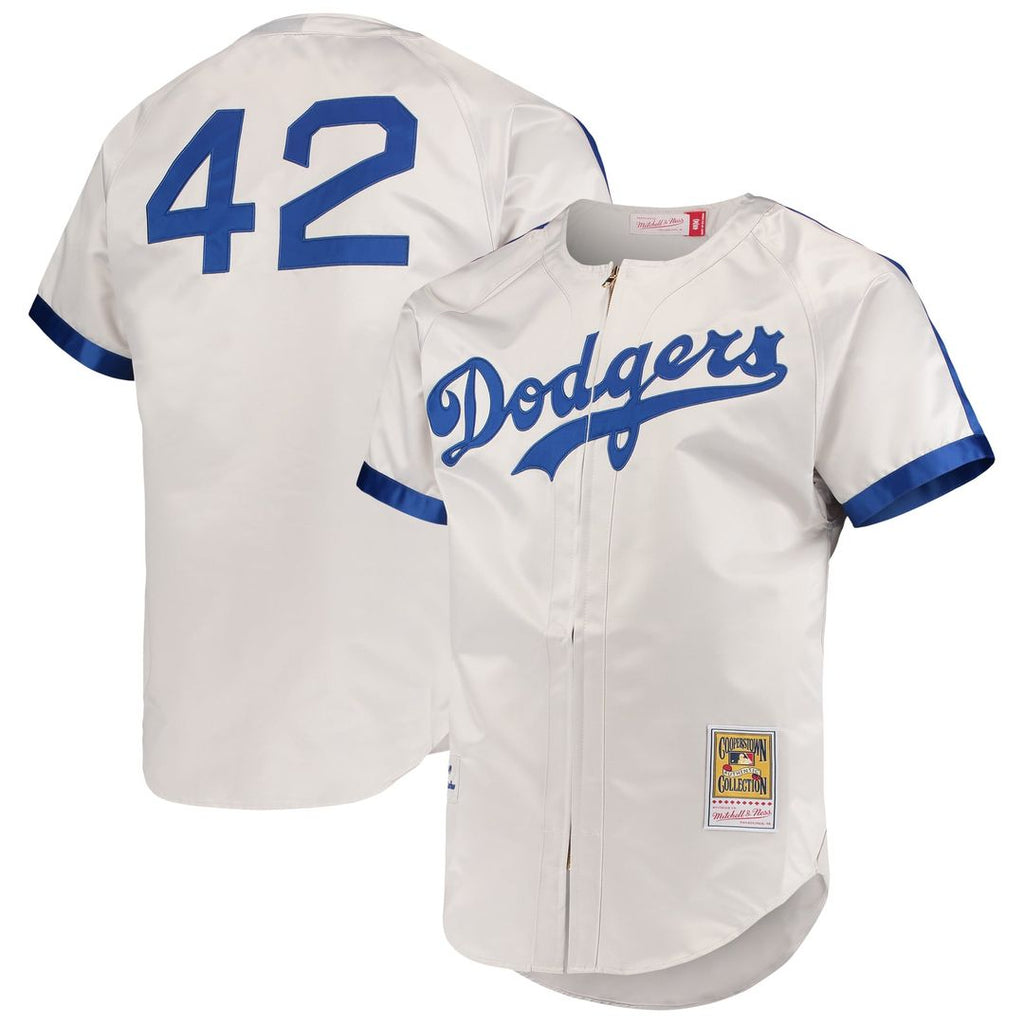 Brooklyn Dodgers Mitchell & Ness Jackie Robinson Cooperstown Collection Authentic Baseball Jersey - Gray