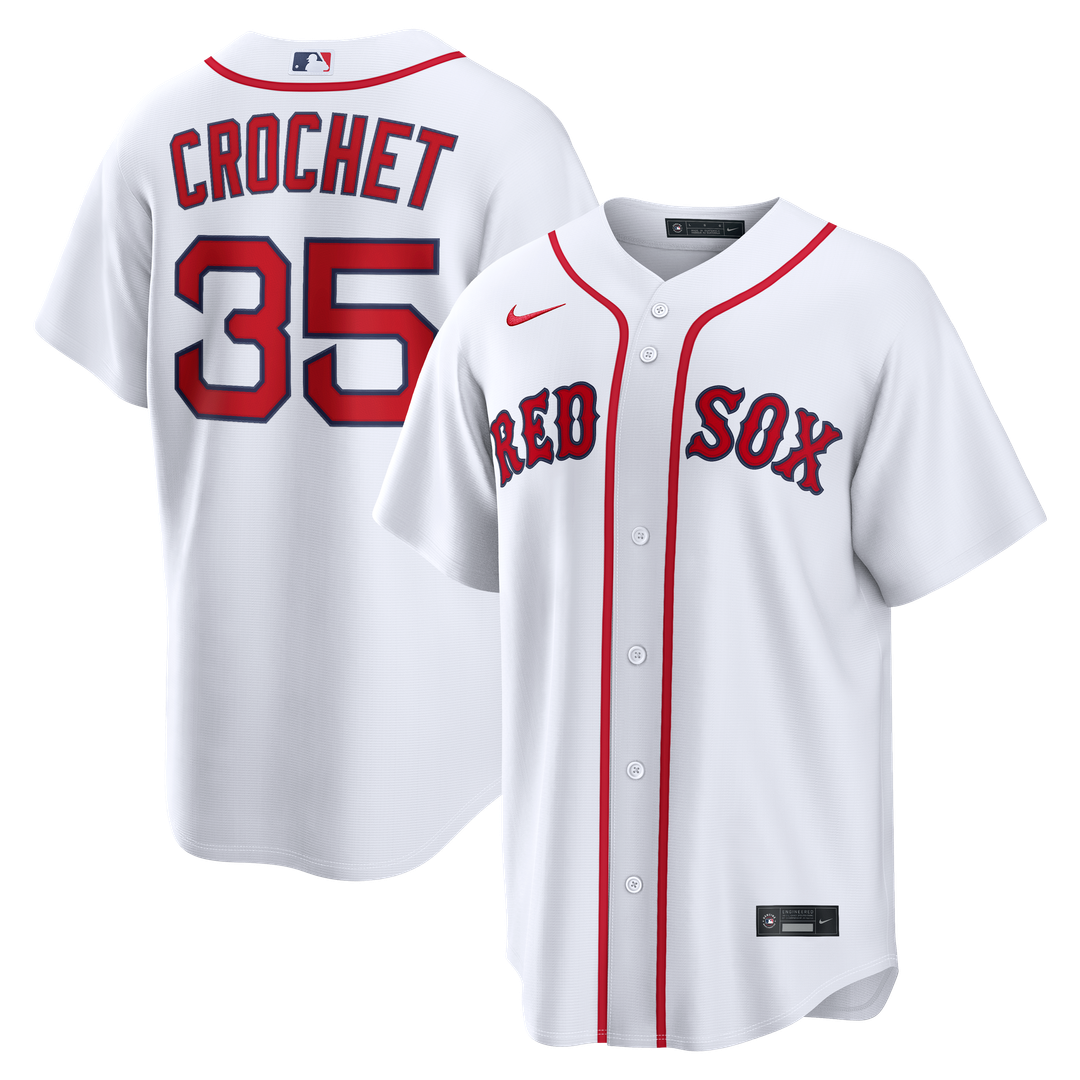 Boston Red Sox Nike Garrett Crochet Home Replica Baseball Jersey - White