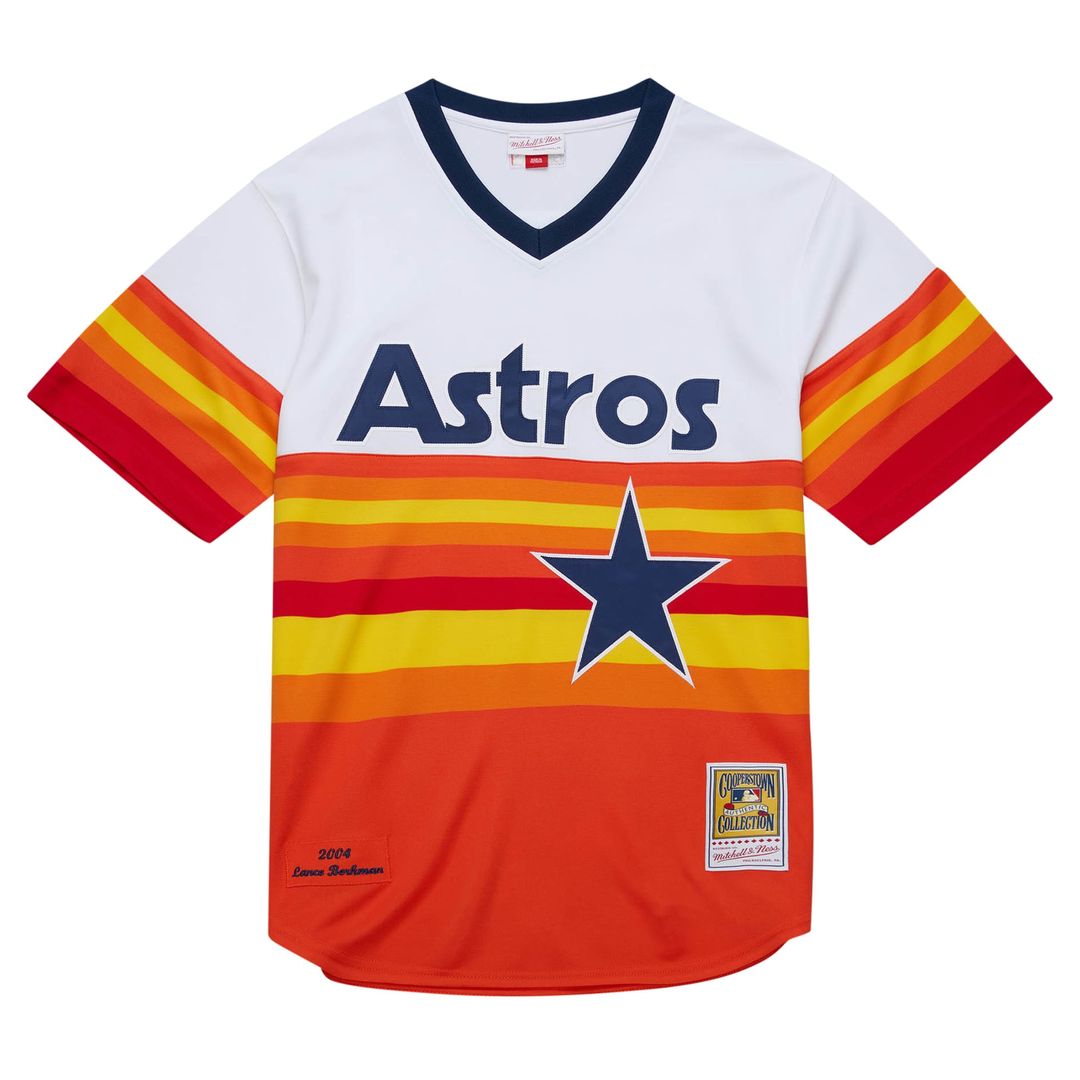 Houston Astros Mitchell & Ness Lance Berkman 2004 Cooperstown Collection Authentic Throwback Baseball Jersey - White